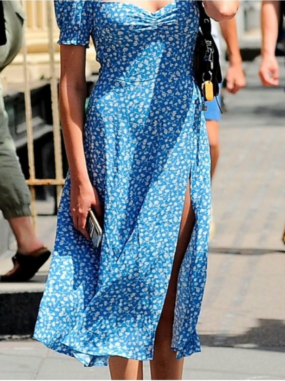 Reformation Blue Floral High-Low Dress - Picture 5 of 6